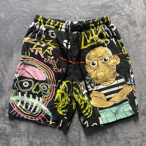 Tango Hotel Shorts Mens Small Graffiti Black Basquiat Picasso Al-Baseer Holly